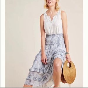 Anthropologie Tiny Lace Embroidered Sleeveless Top Shirt XS